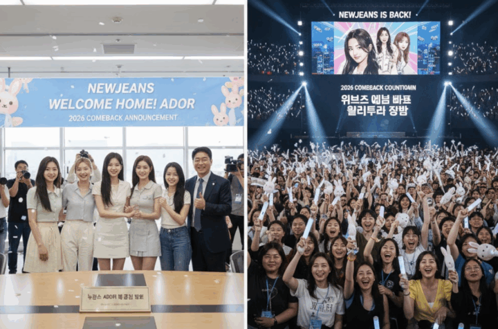 뉴진스 멤버 모두가 소속사 ADOR로 복귀하겠다는 뜻을 공식 발표했습니다. 이전 계약 분쟁 이후 완전한 팀 재결합이 확정되면서 팬들과 업계의 기대가 커지고 있습니다. 소속사는 2026년 하반기 컴백을 준비 중이며, 조만간 구체적인 활동 일정이 공개될 전망